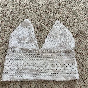 White lace urban outfitters bralette